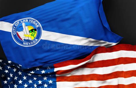 Flag of Las Vegas in Nevada, USA Stock Illustration - Illustration of ...