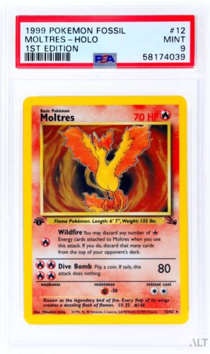 1999 POKEMON FOSSIL 1ST EDITION HOLO MOLTRES 12 PSA 9 MINT EBay