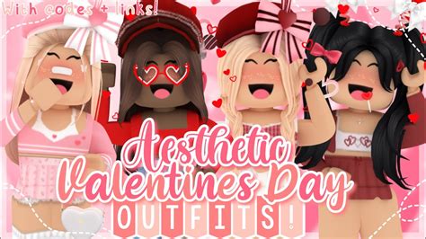 10 Aesthetic Valentines Day Outfits With Codes Links 💘 Xcandyc0rex Youtube