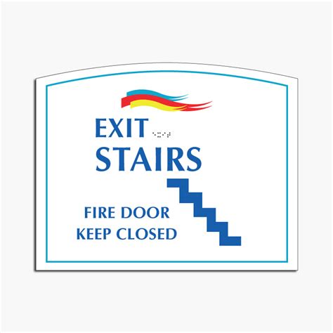 Exit Stairs Sign - Rising Signs