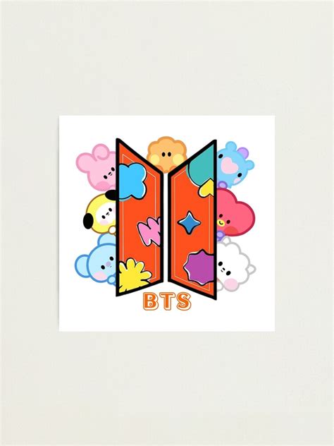 Cute Kawaii Baby BTS BT21 Character Minini PTD Photographic Print For