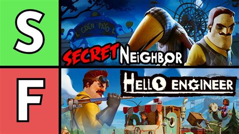 The Ultimate Hello Neighbor Games Tier List Youtube