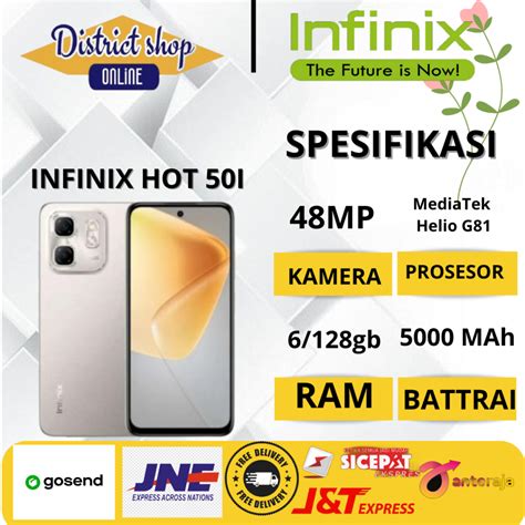 Jual Infinix Hot 50i MediaTek Helio G81 Ram 6 128Gb Bergaransi Resmi