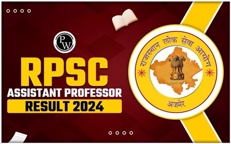 RPSC Assistant Professor Result 2024 Out Score Card Cut Off