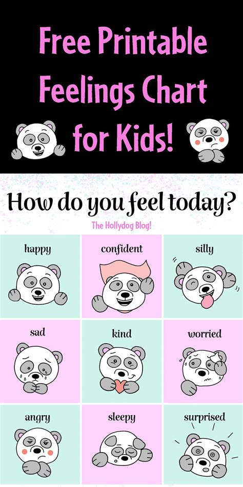 Free Printable Feelings Chart for Kids! ⋆ The Hollydog Blog