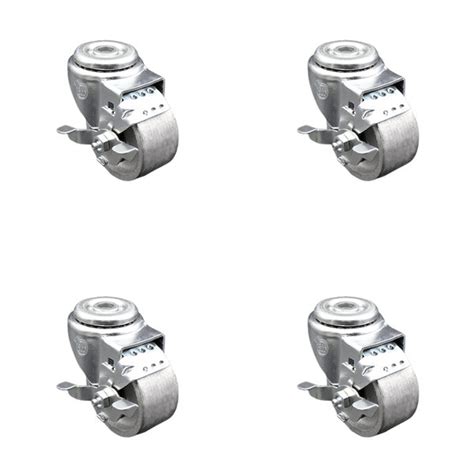 Service Caster Ensemble De Roulettes Pivotantes Trous En Acier Avec