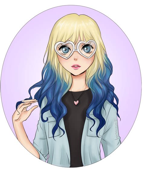 The heart-glasses girl - commission by Mari945 on DeviantArt