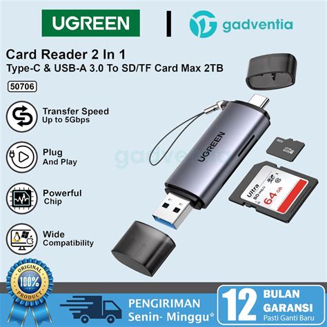 Jual Ugreen Card Reader Otg Usb Type C Dan Usb A Ke Micro Sd