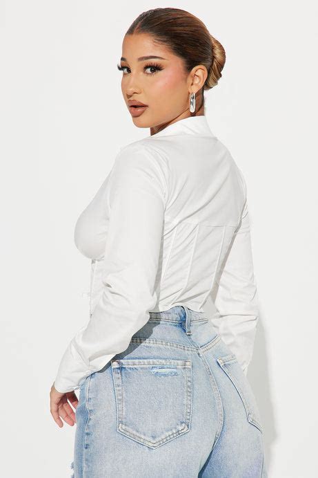 Don't Mind Me Corset Top - White | Fashion Nova