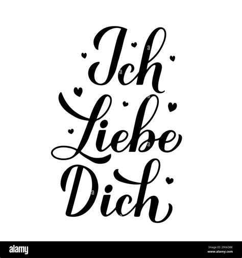 Ich Liebe Dich Kalligraphie Handschriftzug I Love You Inschrift Auf