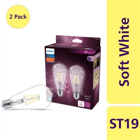 Philips 4 4 Watt 40 Watt ST19 Vintage LED Dimmable Light Bulb Soft