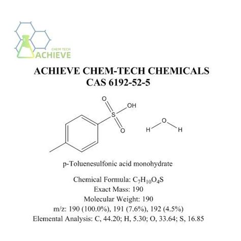 P Toluenesulfonic Acid Monohydrat CAS 6192 52 5 Pemasok Produsen