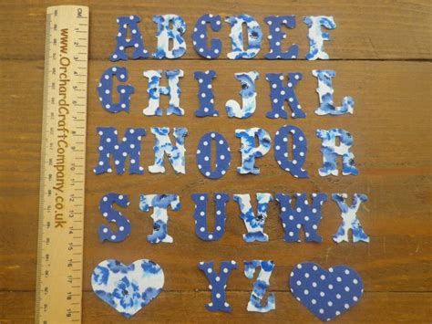 Full Alphabet Iron On Fabric Applique Letters No Sew 3 Cm Etsy