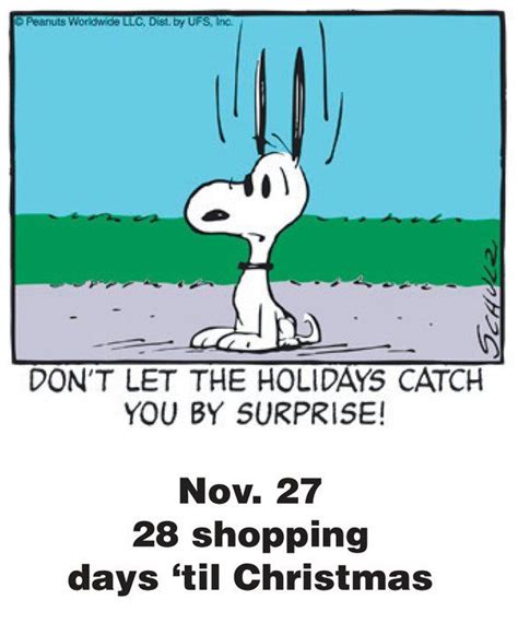 Nov This Is A Classic Countdown Panel From Snoopy