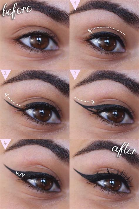 Eyeliner Guide Winged Eyeliner Tutorial For Beginners Slashed