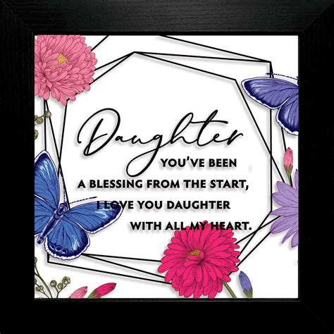 Suncatcher Glass Plaque Frame 10x10 Daughter Youve Been A