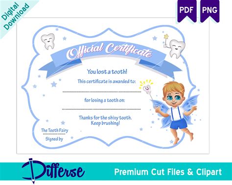 free printable tooth fairy certificate 2