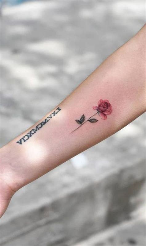 30 Simple And Small Flower Tattoos Ideas For Women Rose Forearm Tattoo Tattoos For Women