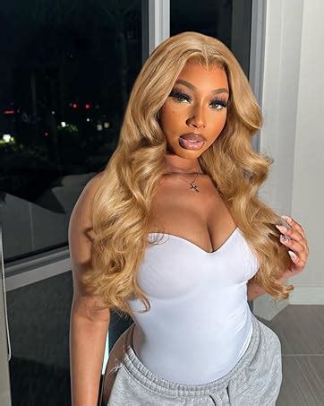 Amazon Spou Honey Blonde Lace Front Wig Human Hair Body Wave X