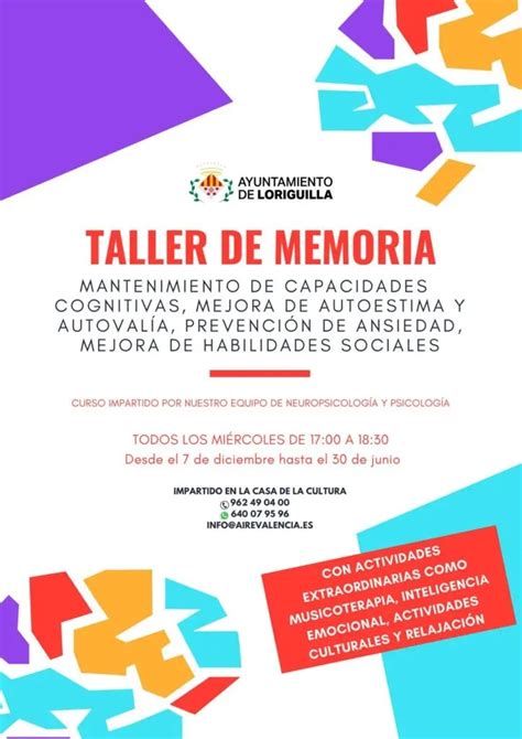 Taller De Memoria En Loriguilla Noticias Camp De Turia