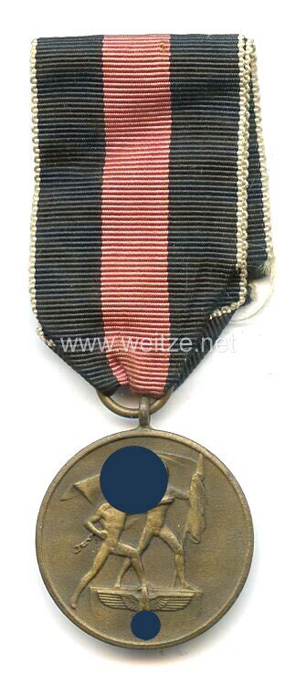 Medaille Zur Erinnerung An Den 1 Oktober 1938 Anschluss Sudetenland