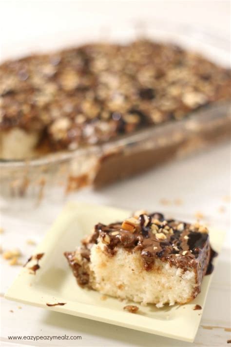 Candy Bar Poke Cake Easy Peasy Meals