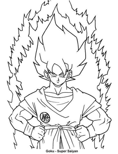 Goku Super Saiyan 3 Coloring Pages At Free Printable Colorings Pages To Print