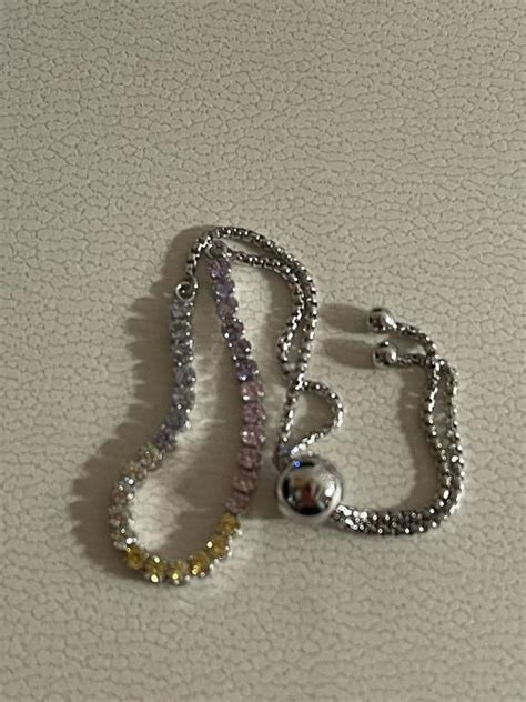 Pandora Bracelet Rainbow Sparkling Slider Tennis Bracelet Etsy