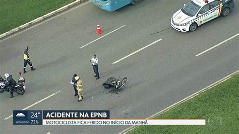 Vídeo Motociclista fica ferido durante batida na EPNB DF1 G1