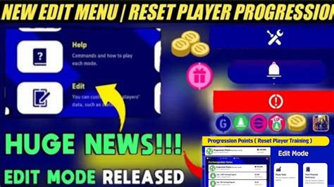 Efootball Edit Mode Update V Player Reset Progression Points Co