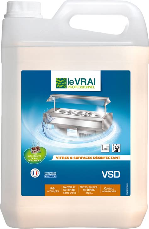 Le Vrai Vsd Nettoyant Multisurfaces Desinfectant Bidon 5L