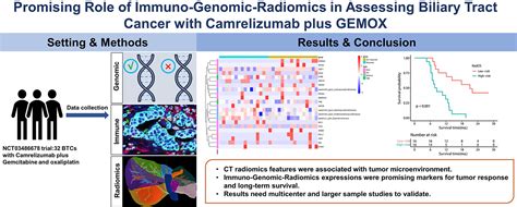 Immuno Genomic Radiomics To Predict Response Of Biliary Tract Cancer To