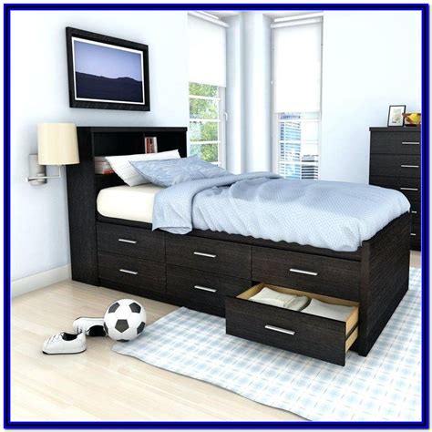 Queen Bed Frame With Drawers Underneath Canada - Bedroom : Home ...