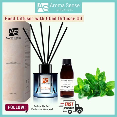 Aroma Sense Peppermint Aromatherapy Reed Diffuser 60ml Shopee Singapore