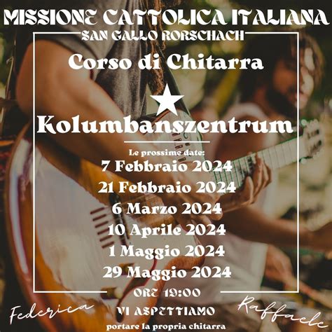 Missione Cattolica Italiana San Gallo Rorschach Corso Di Chitarra