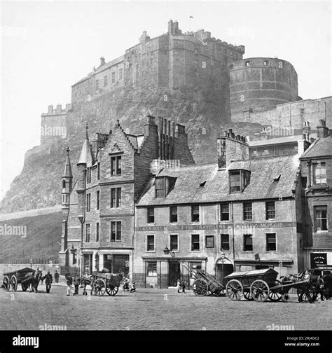 A Late 19th Century Black And White Photograph Of Edinburgh In Scotland