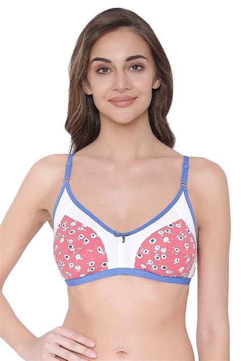 Buy Non Padded Non Wired Full Coverage Floral Print Bra Cotton Online India Best Prices Cod