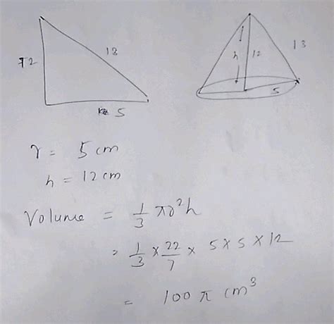 Ii Curved Surface Area Of The Conen A Right Triangle Abc Will