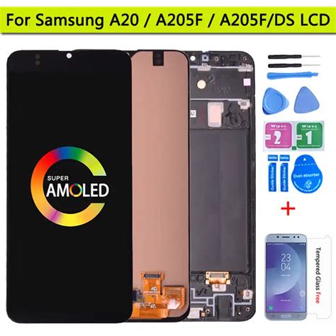 Original Super Amoled 64 A20 Lcd For Samsung Galaxy For Samsung A20 A205 Sm A205f Display