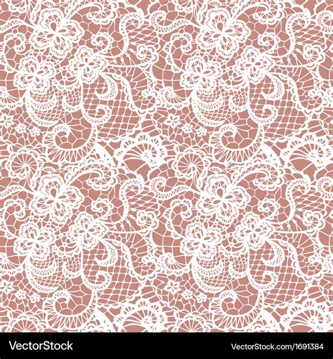 Lace Seamless Pattern With Flowers Royalty Free Vector Image