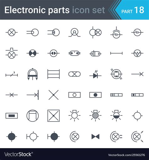 Lighting electrical symbols Royalty Free Vector Image