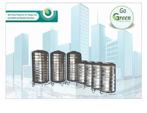 Go Green 3700 Litre Vertical SS Water Tank 1000 5000 L At Rs 44400