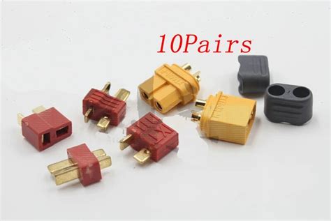 10pairs Xt60t Plug Anti Slip Gold Plated Malefemale Esc Battery Connector Wiring Plugs