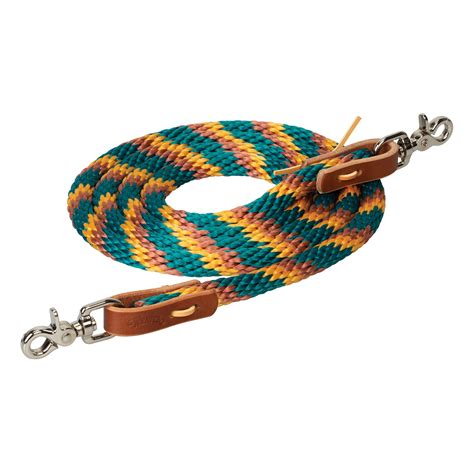 Poly Roper Reins With Scissor Snap 58 X 8 Pistachiographitebrown