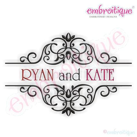 Ryan Font Frame Instant Download digital Machine Embroidery Design - Etsy