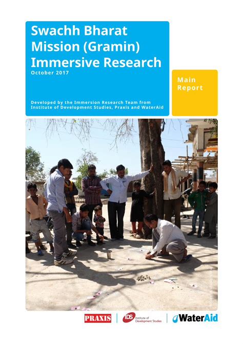 Pdf Swachh Bharat Mission Gramin Immersive Researchwateraidindia In