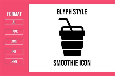 Smoothie Glyph Icon Graphic By Mhd Usman Creative Fabrica