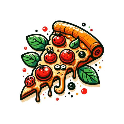 Premium Vector Pizza Slice Vector Illustration