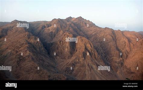 Mount St Catherine viewed from the summit of Mount Sinai at sunrise Egypt Stock Photo - Alamy