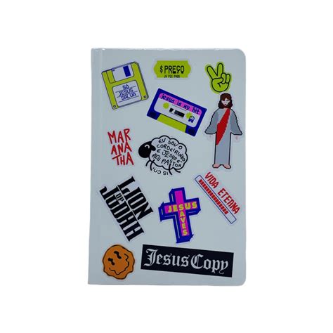 Bíblia Sticker Branca Jesuscopy Shopee Brasil